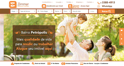Desktop Screenshot of imobiliariazimmer.com.br